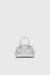 Silver 1Dr Dome - Small Bowling Bag In Satin And Suede