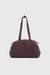 Violet 1Dr Dome-Suede Shoulder Bag With Oval D Logo