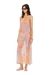 Beach cover-up dress in floral chiffon