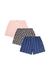3-pack cotton boxers solid stripe floral