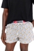 Cotton pajama set with printed shorts
