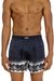 Satin boxers with lace print