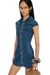 Blue Denim shirt dress with full zip