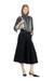 Black Denim Culottes With Pleats