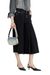 Black Denim Culottes With Pleats
