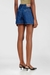 Blue Denim Skort With Pleated Front