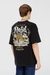 Black Cotton T-Shirt With Flock Graphic