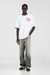 White Cotton T-Shirt With Flock Graphic