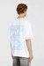 White Jersey T-Shirt With Flocked Print