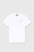 White Jersey T-Shirt With Flocked Print