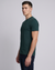 Cotton Slim Fit Solid Self Jacquard Graphic T-shirt