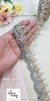 Grey Mirror Bloom Double-Cut Gota Lace