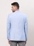 Men Regular Fit Solid Medium Blue Blazer