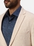 Men Super Slim Fit Self Design Medium Fawn Blazer