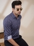 Men Regular Fit Printed Dark Violet Shirt