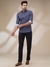 Men Regular Fit Printed Dark Violet Shirt