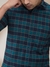Men Regular Fit Checkered Medium Green Shirt