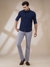 Men Regular Fit Checkered Dark Blue Shirt