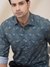 Men Regular Fit Printed Medium Grey Shirt