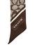 Textured Signature Print Silk Skinny Scarf