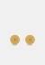 Textured C Coin Stud Earring