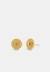 Textured C Coin Stud Earring
