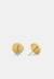 Textured C Coin Stud Earring