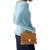 Deco Wavy Suede Chain Shoulder Bag