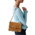 Deco Wavy Suede Chain Shoulder Bag