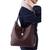 Deco Croc Embossed Large Shoulder Bag