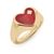 Heart And Spade Enamel Signet Ring