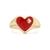 Heart And Spade Enamel Signet Ring