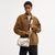 Soft Grain Leather Chain Tabby Shoulder Bag With Chain