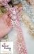 Elegant Pink Color Cutwork Floral Embroidered Mesh Trim
