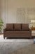 NEUDOT Saya Sofa for Living Room |3 Persons Sofa|Premium Fabric with Cushioned Armrest | Solid Wood Frame|3 Seater in Saya Brown Color