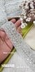 Water Silver Floral Scalloped Embroidery Lace