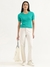 Womens Regular Round Neck Self Design Top