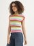 Womens Round Neck Chevron Top