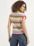 Womens Round Neck Chevron Top