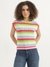 Womens Round Neck Chevron Top