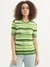 Womens Round Neck Textured Top
