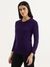 Womens Regular Round Neck Solid Top