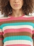 Womens Round Neck Striped Top