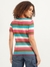 Womens Round Neck Striped Top