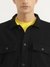 Mens Regular Fit Spread Collar Textured Shacket