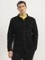 Mens Regular Fit Spread Collar Textured Shacket