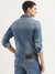 Mens Slim Fit Spread Collar Solid Denim Jacket