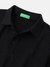Boys Kidswear Regular Fit Polo Neck Textured T-Shirt