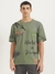 Mens Boxy Fit Round Neck Printed Tshirt