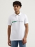 Mens Relaxed Polo Neck Graphic Print T-Shirt